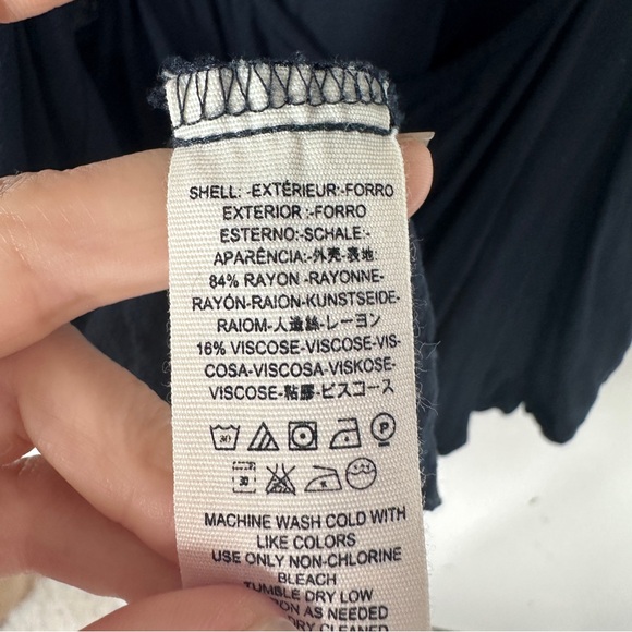 Free People City Lights Cowl Neck Tank Top small Navy Blue - Picture 7 of 7